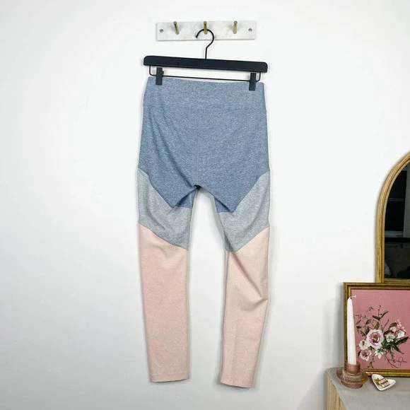 OUTDOOR VOICES springs 7/8 tri-color blue pink activewear leggings M - Picture 3 of 6